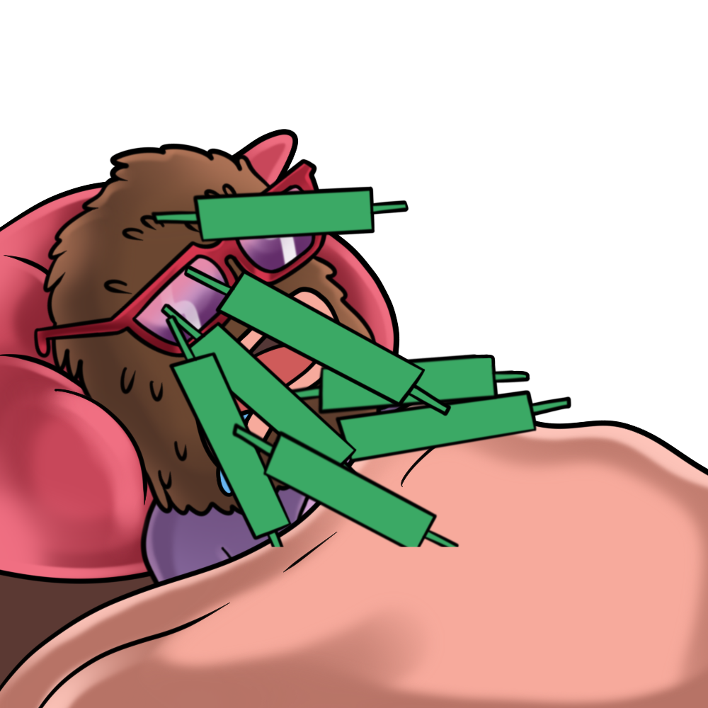 Landwolf face down in a pile of green candles