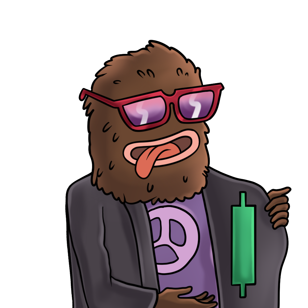 Landwolf in a suit holding a green candle